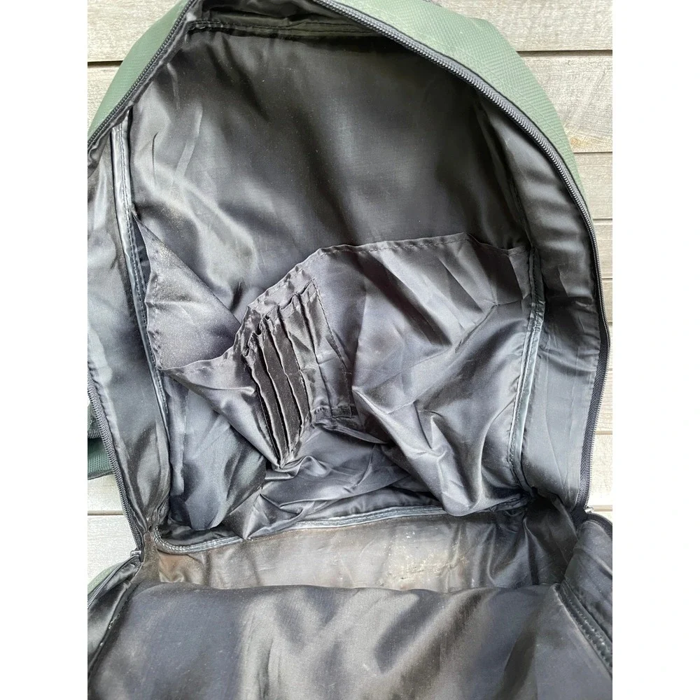 Vintage Hugo Boss Green Canvas Sling Bag Mens Messenger Crossbody Backpack Olive